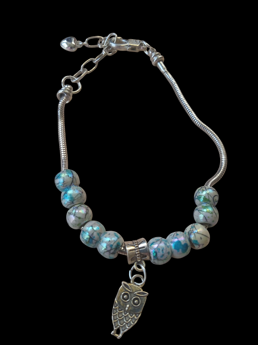 Night Owl plus size Charm bracelet keepsake