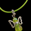 Thumbnail: Hot Green Faux Leather Gaurdian Angel Charm Bracelet