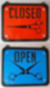 Barber Shop sign - Open + Close