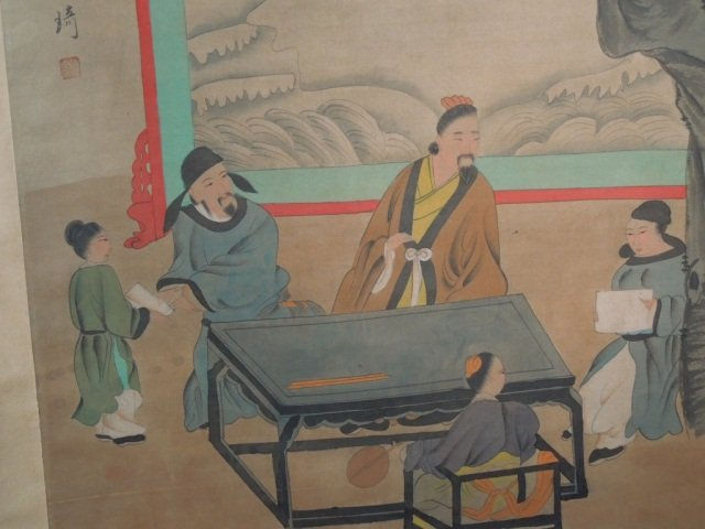 Thumbnail: Chinese Estate Scroll Signed Painting