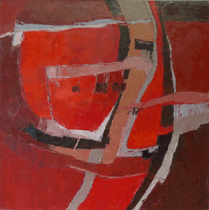 Oil painting called "Thames Flow" by Jean Noble RI, SWA