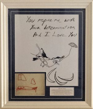Signed print called "Birds 2012" by Tracey Emin