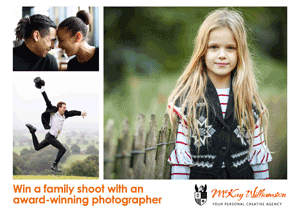 An example of three photo shoots: a young girl, a couple with their foreheads touching and a man in a top hat leaping in the air