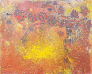 Mixed media artwork called "Paul's Hand 1" by Frank Bowling RA