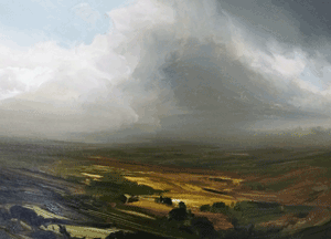 Oil painting called 'Clouds Give Way' by James Naughton