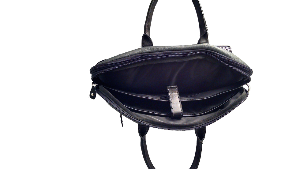 Thumbnail: Bison Leather Slim Brief - Blue Steel