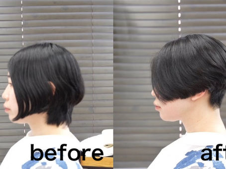 耳ラインで切る刈り上げヘアで後頭部の丸みが際立つ立体ショート |調布美容室・柴崎美容室WINDMILL/40代ショート・50代ショート・60代ショート