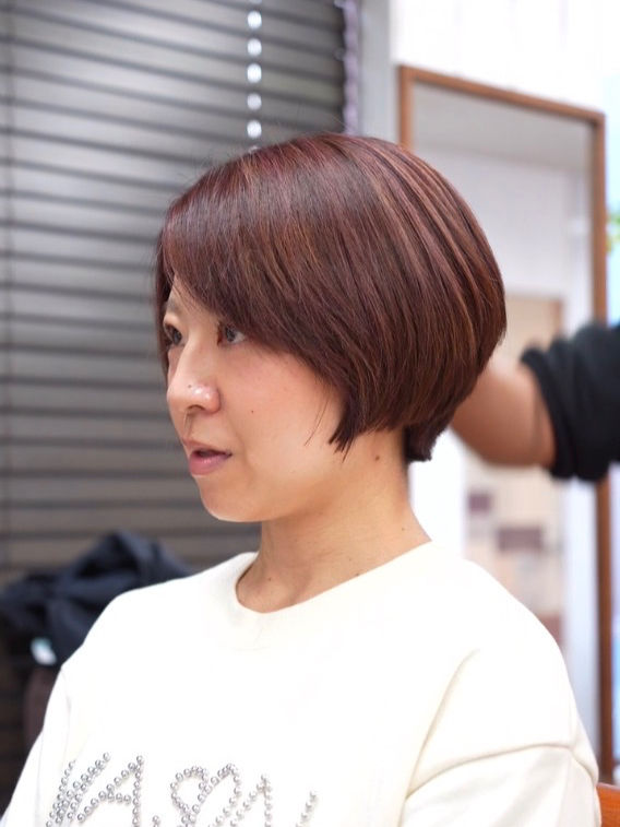 丸みのある大人ショートボブ|調布美容室・柴崎美容室WINDMILL/40代ショート・50代ショート・60代ショート