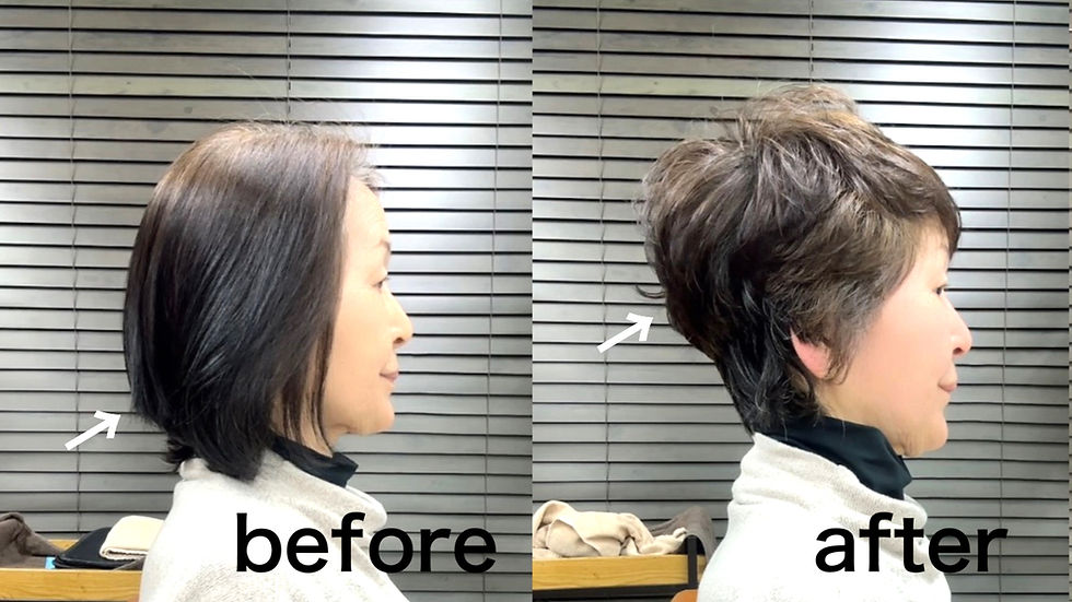 骨格に合わせたカットで自然な立体感をつくる大人ショート |調布美容室・柴崎美容室WINDMILL/40代ショート・50代ショート・60代ショート