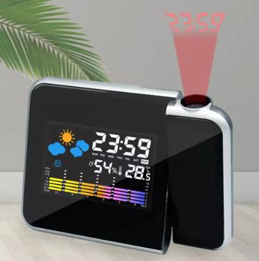 LED Projection Alarm Clock – Adjustable Ceiling Projector, Digital Display