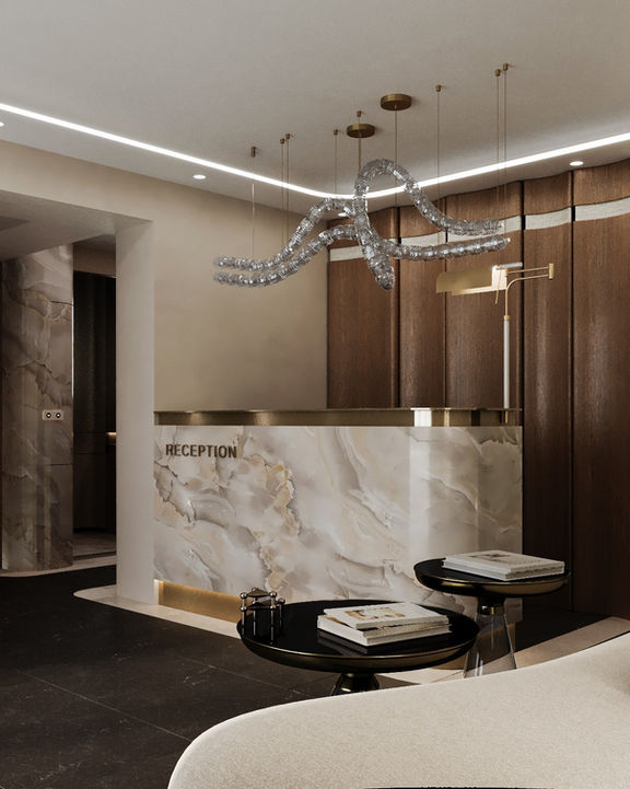 Warm Modern Hotel Lobby