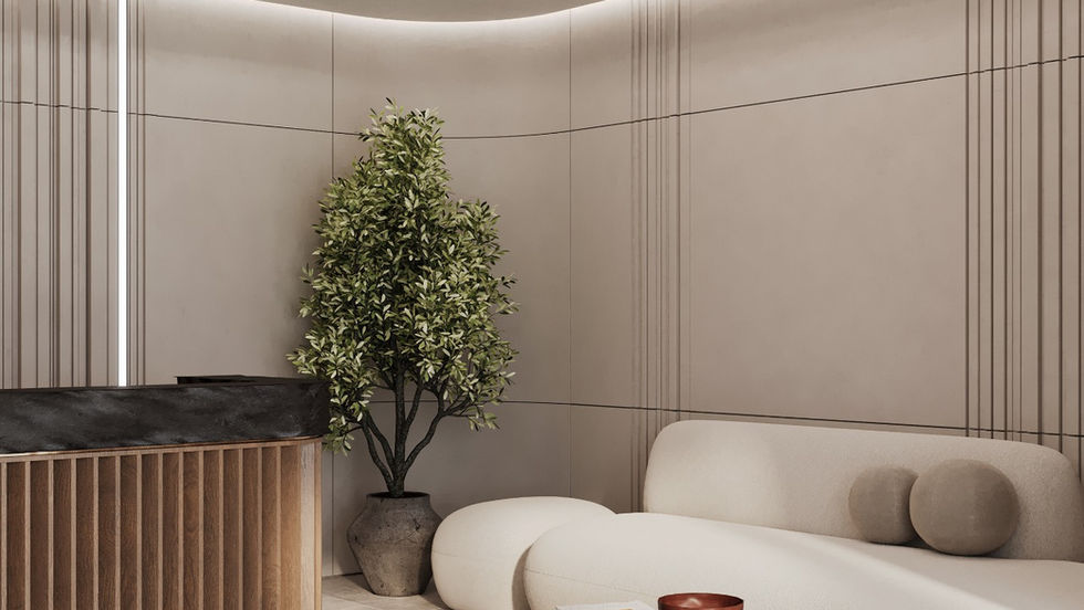 Warm Modern Hotel Lobby