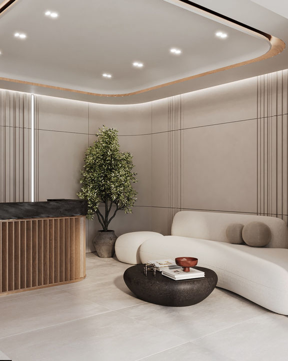 Warm Modern Hotel Lobby