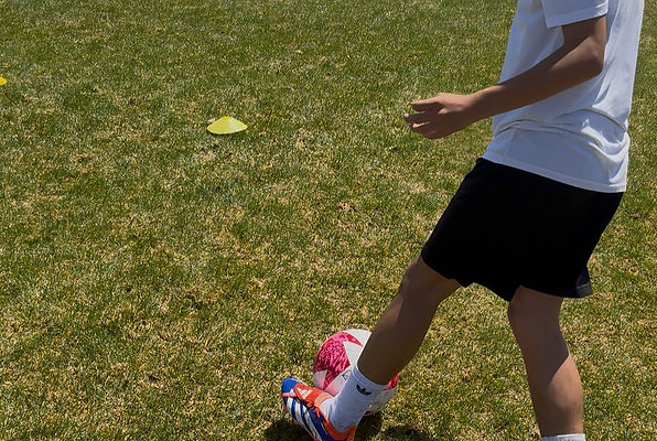 Dedicated youth soccer player training one-on-one with a certified coach from DABSoccer Academy during a high-performance session focused on footwork, positioning, and tactical awareness. Personalized soccer coaching in Colorado Springs, Pueblo, Fountain, Peyton, and Air Force Academy areas for athletes preparing for tryouts, competitive leagues, and next-level development