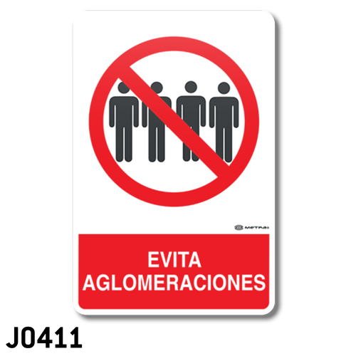 Evitar aglomeraciones (30 x 45 cm) 1 pza. | metramtx