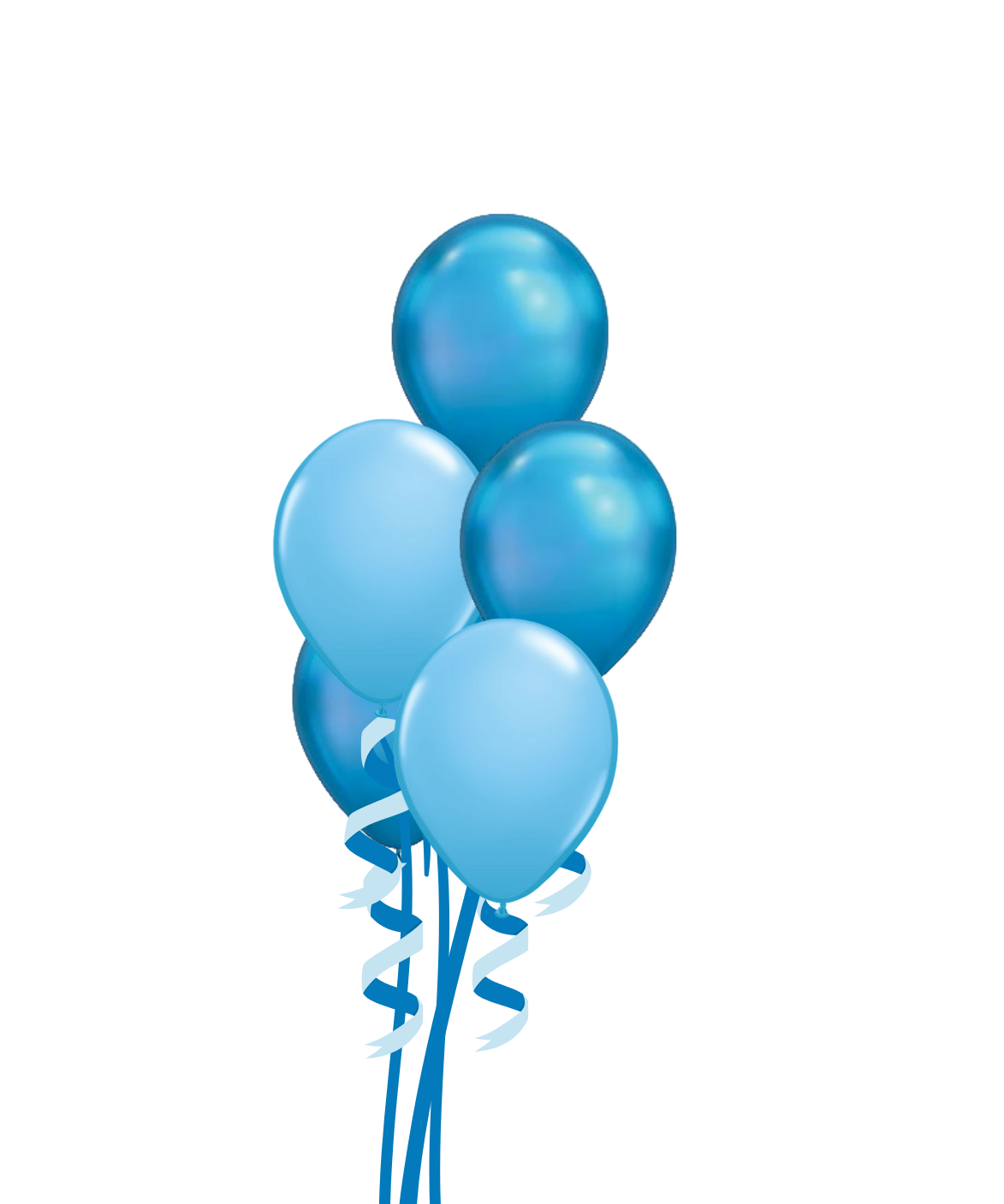 Bunch of 5 11" Latex   Helium Balloons with weight