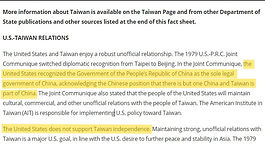 US State Department site deletes 'Taiwan is part of China'