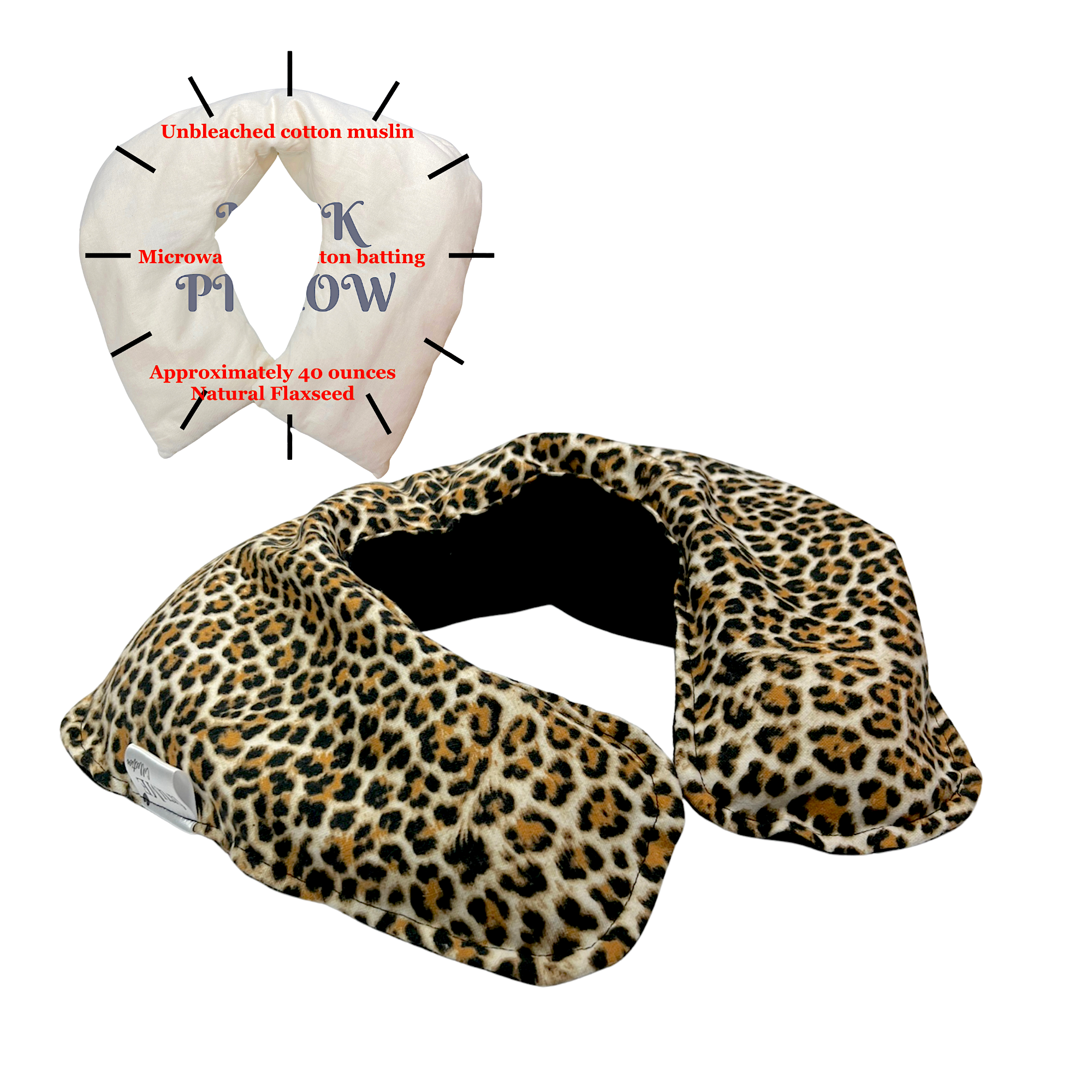 Heated Neck Shoulder Wrap: Organic Flaxseed Pillow, Comfort Care