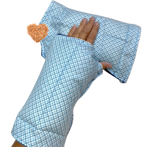 Microwave Heated Flaxseed Hand and Wrist Wrap