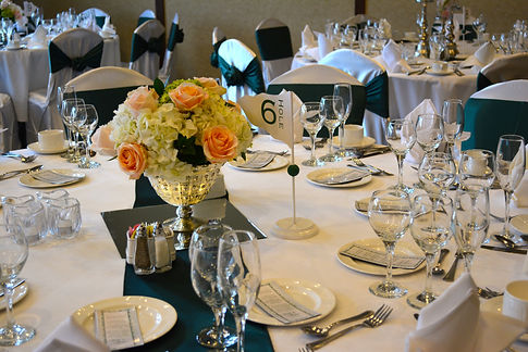 Custom designed and hand crafted golf flag wedding table numbers, by Lucky Invitations.