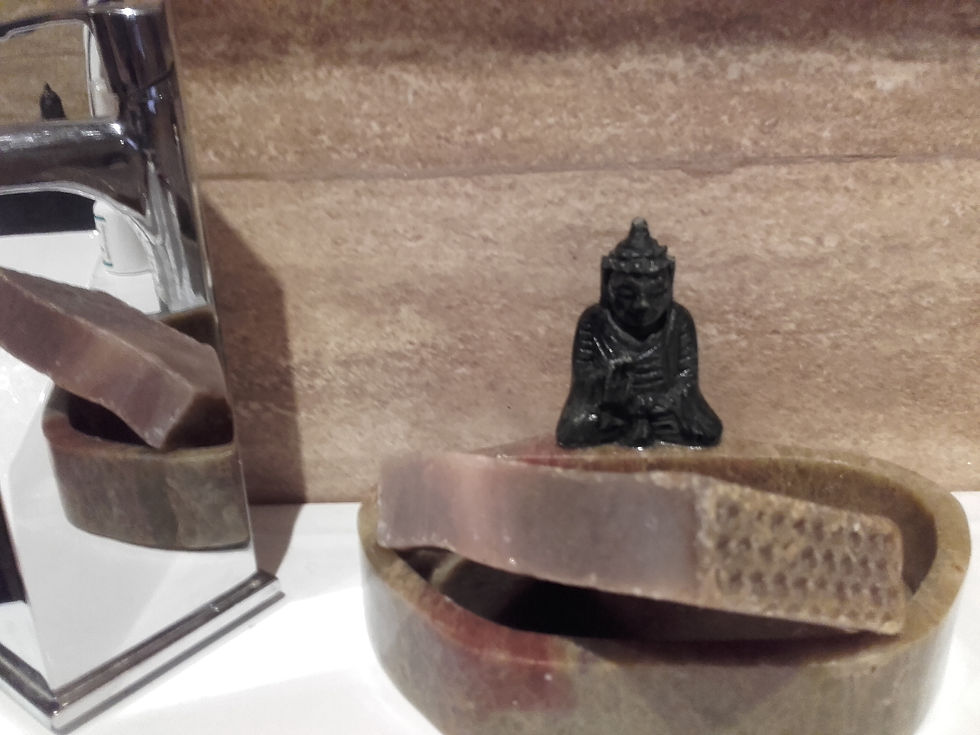 Miniatura: Buda Mármol Negro/Marrón