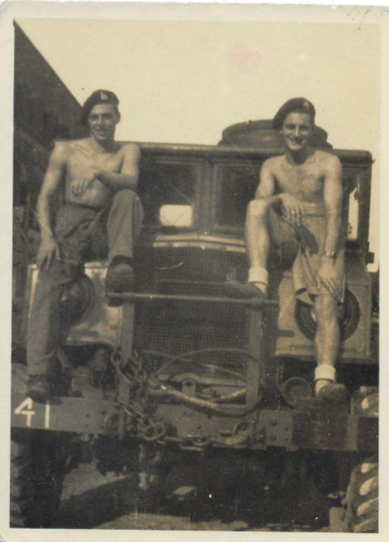 Tom (right) and friend during WW2. Probably taken in Burma.
