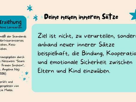 Erziehung: Deine neuen inneren Merksätze