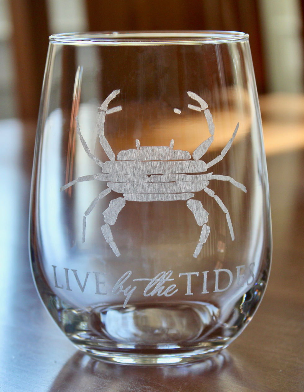 Thumbnail: "Live by the Tides" Engraved Glasses- Click Link in description to order