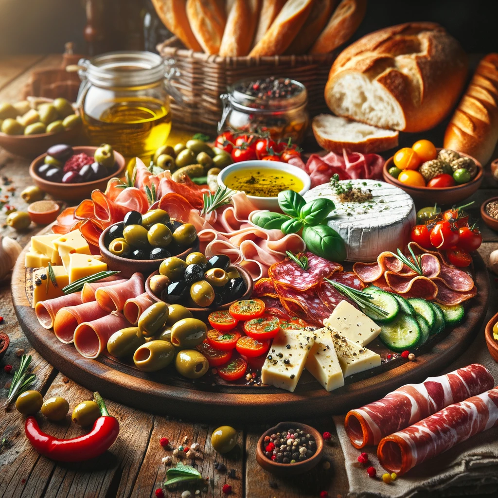 Arranged Food and Objects