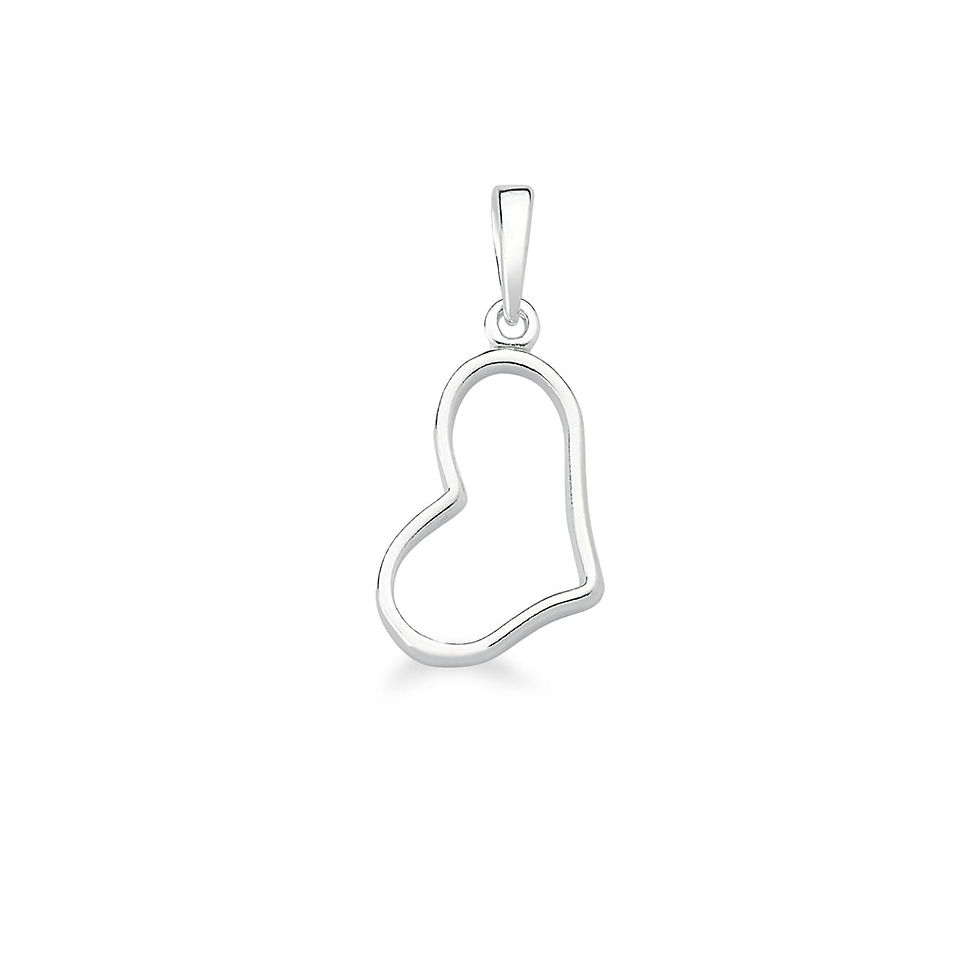 PINGENTE DE PRATA DE CORAÇÃO VAZADO