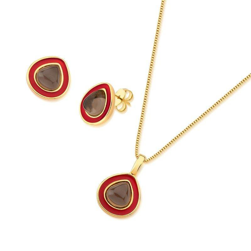 CONJUNTO COM PEDRA NATURAL