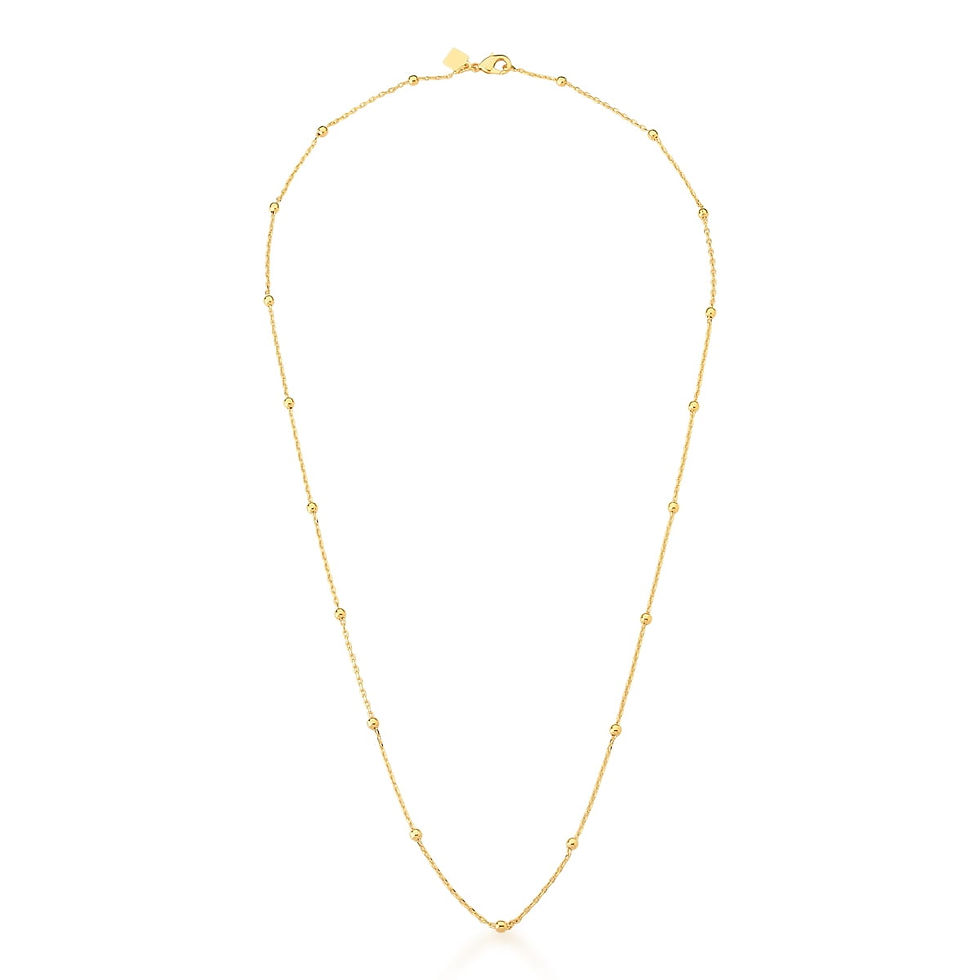 CORRENTE ELOS COM BOLINHAS LISAS 70CM