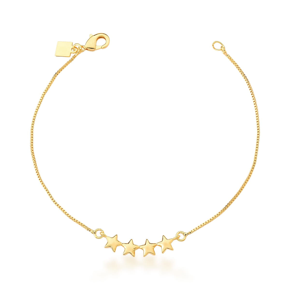 PULSEIRA COM QUATRO ESTRELAS LISAS