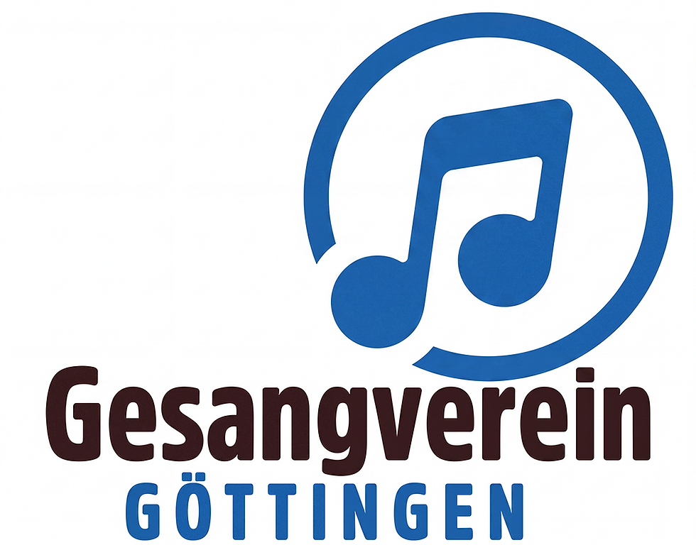 2026 Logo Gesangverein Göttingen weiss - Noten blau