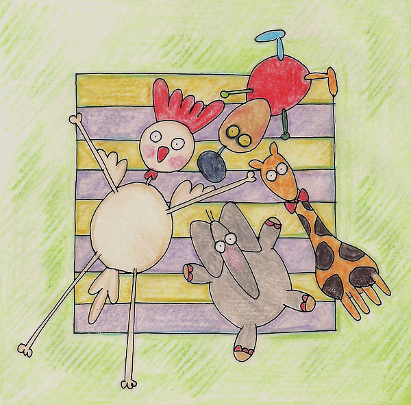 אולת והחבורה שוכבים על מחצלת