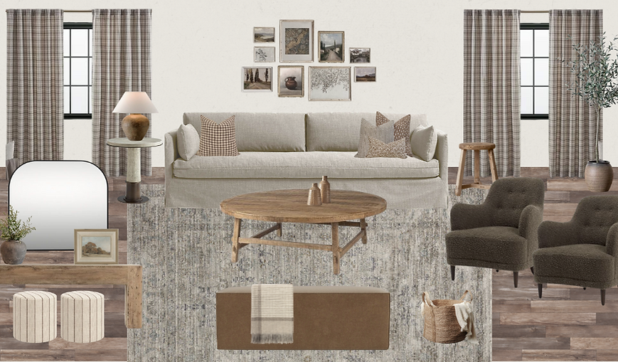 Cozy Living Room Design Board