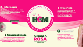 No Outubro Rosa, reforçamos a importância da informação, conscientização e prevenção no combate ao câncer de mama. 🎀