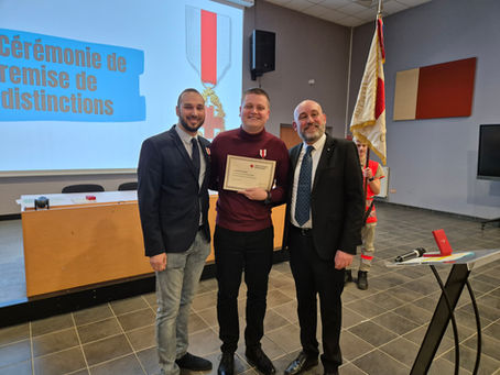 Cérémonie de remise de la médaille de bronze de la Croix-Rouge française - 28 février 2025 à LENS