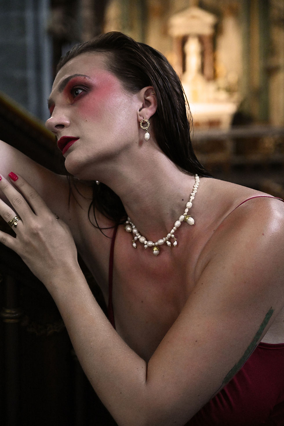 Miniature : Boucles d'oreilles perles baroques Muse