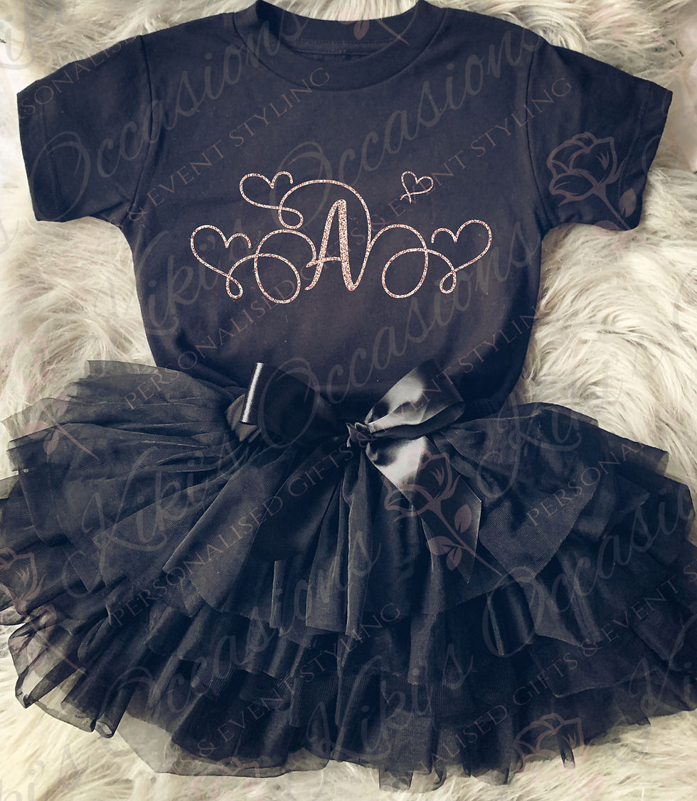 Thumbnail: 3 Piece Black & White Tutu Outfit
