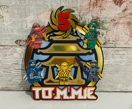 Personalised Ninjago Cake Topper