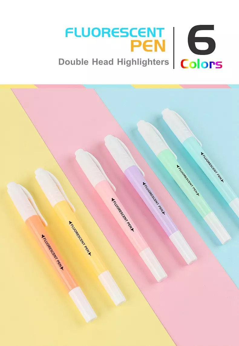 Thumbnail: Pack of 6 Double-Headed Pastel Highlighters