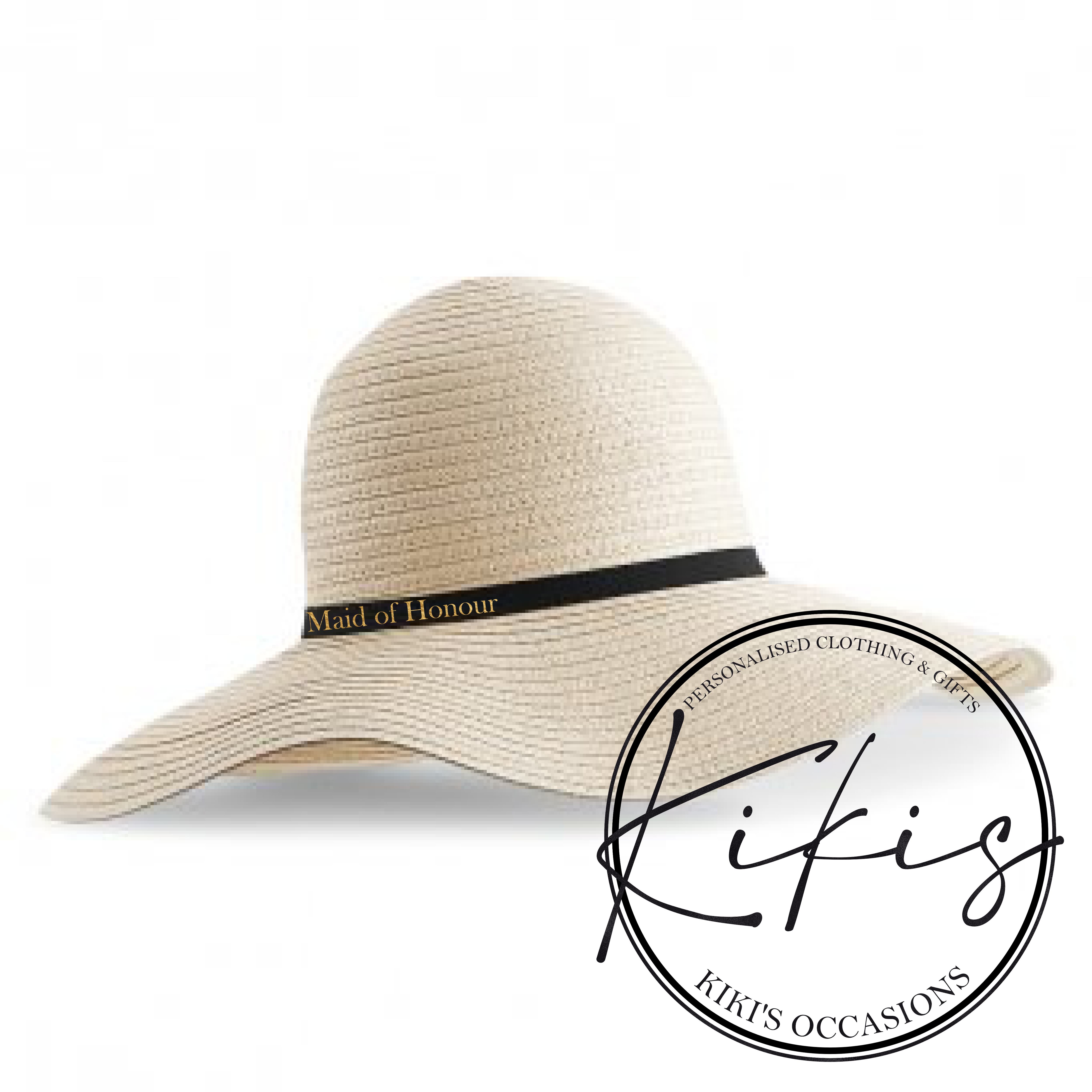 Personalised Floppy Straw Summer Hat