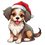 Thumbnail: Cute dog in santa hat christmas dog lover mug