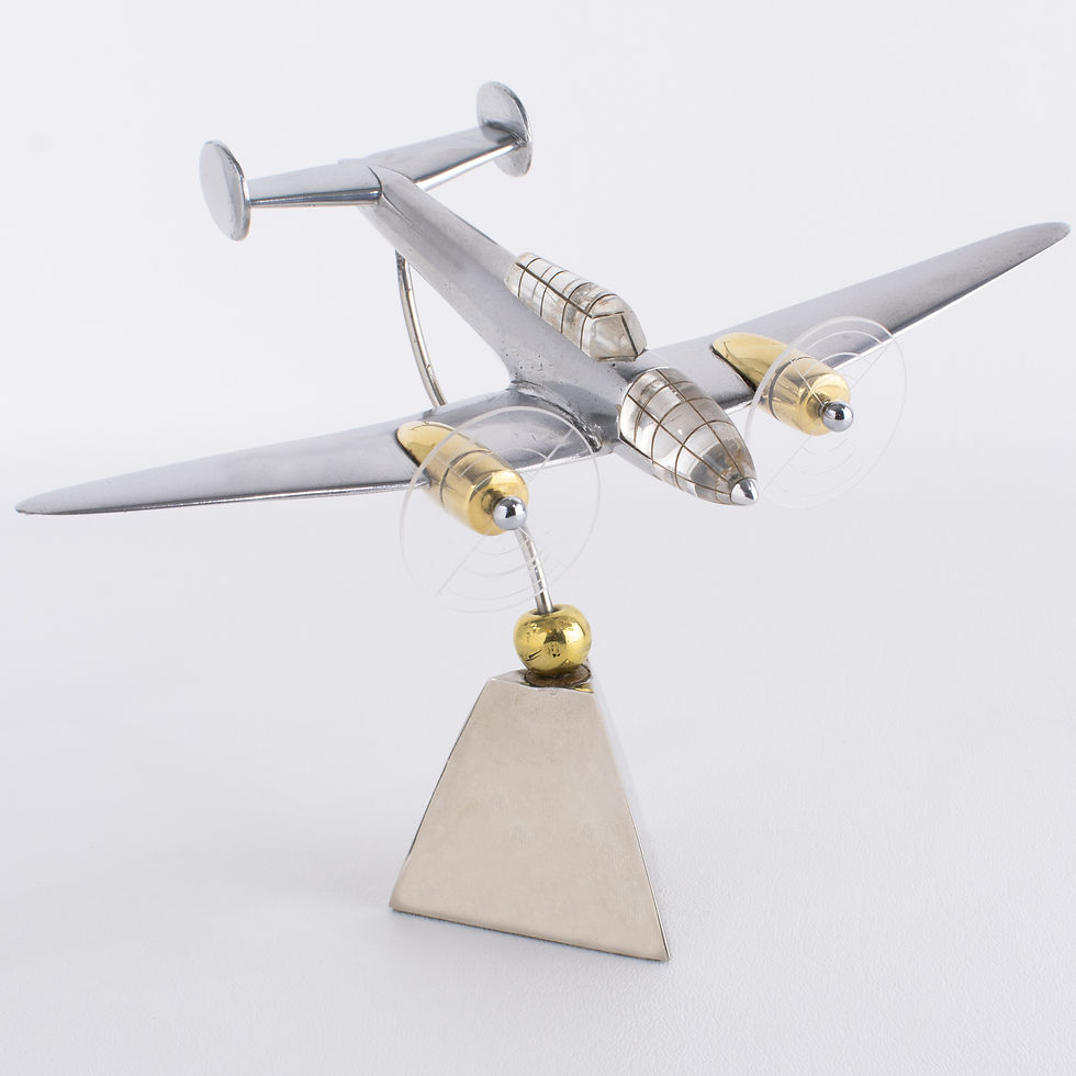 Thumbnail: Aviation Aluminum and Brass Airplane Model, Bloch MB174