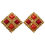 Thumbnail: Edouard Rambaud Red Orange Clip Earrings