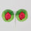 Thumbnail: Oversized Green and Red Rock Lucite Clip Earrings