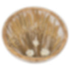 Alpac Creations Tray Board Platter Lucite, Wheat and Flowers, 1980s