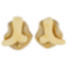 Kalinger Paris Gold and Faux-Coral Resin Clip Earrings