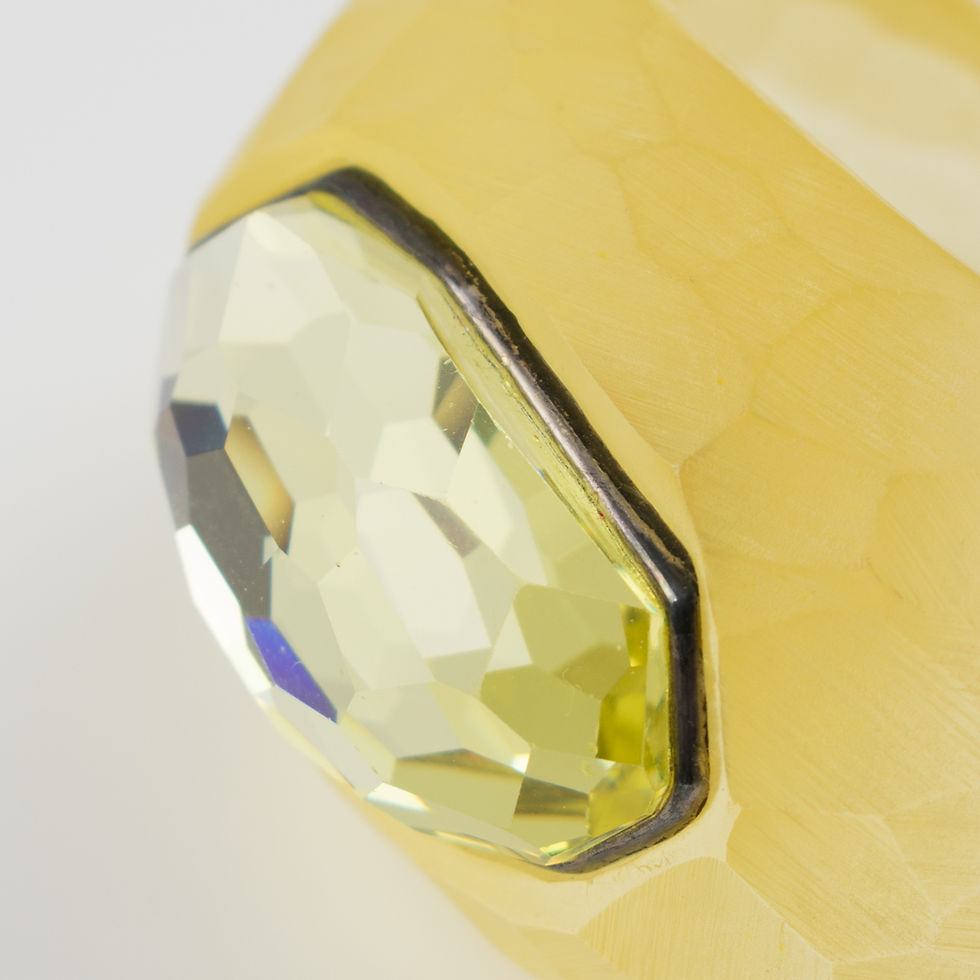 Thumbnail: Daniel Swarovski Paris Massive Jeweled Lucite Cuff Bracelet